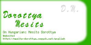 dorottya mesits business card